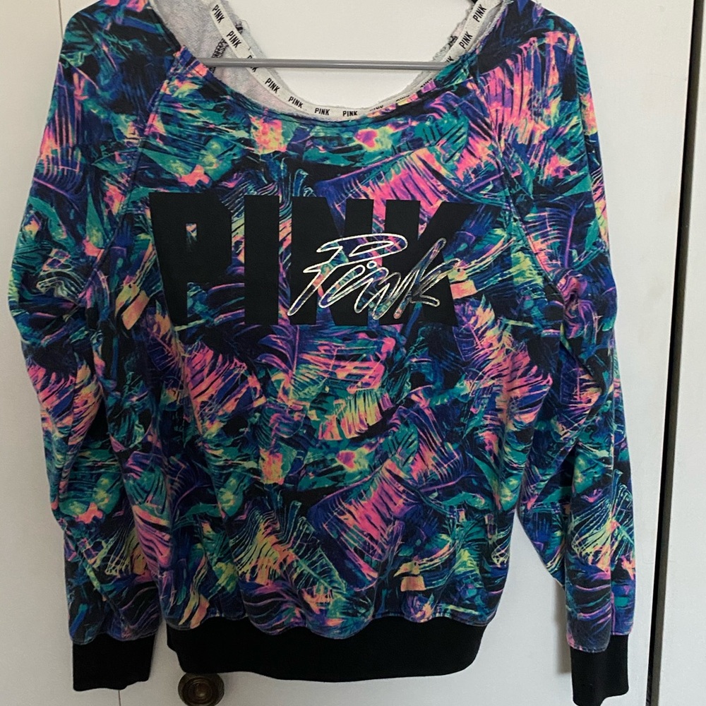 VS Pink | Tropical | Wide Neck Sweater